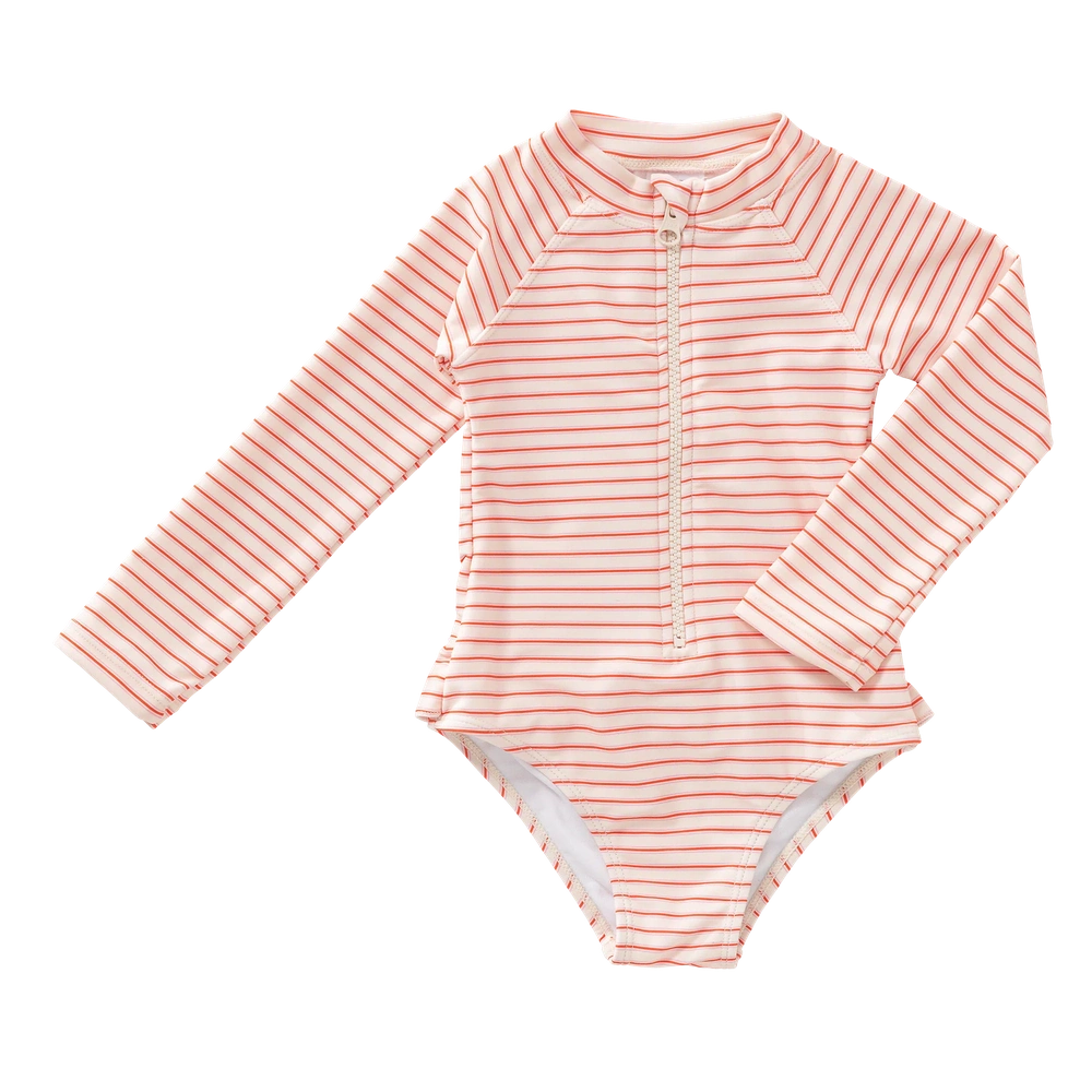 Combinaison anti-UV à manches longues Fresk pour fille, été - rayures