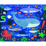 Petit Collage Puzzle recto verso dans une pochette zippée - Sous la mer