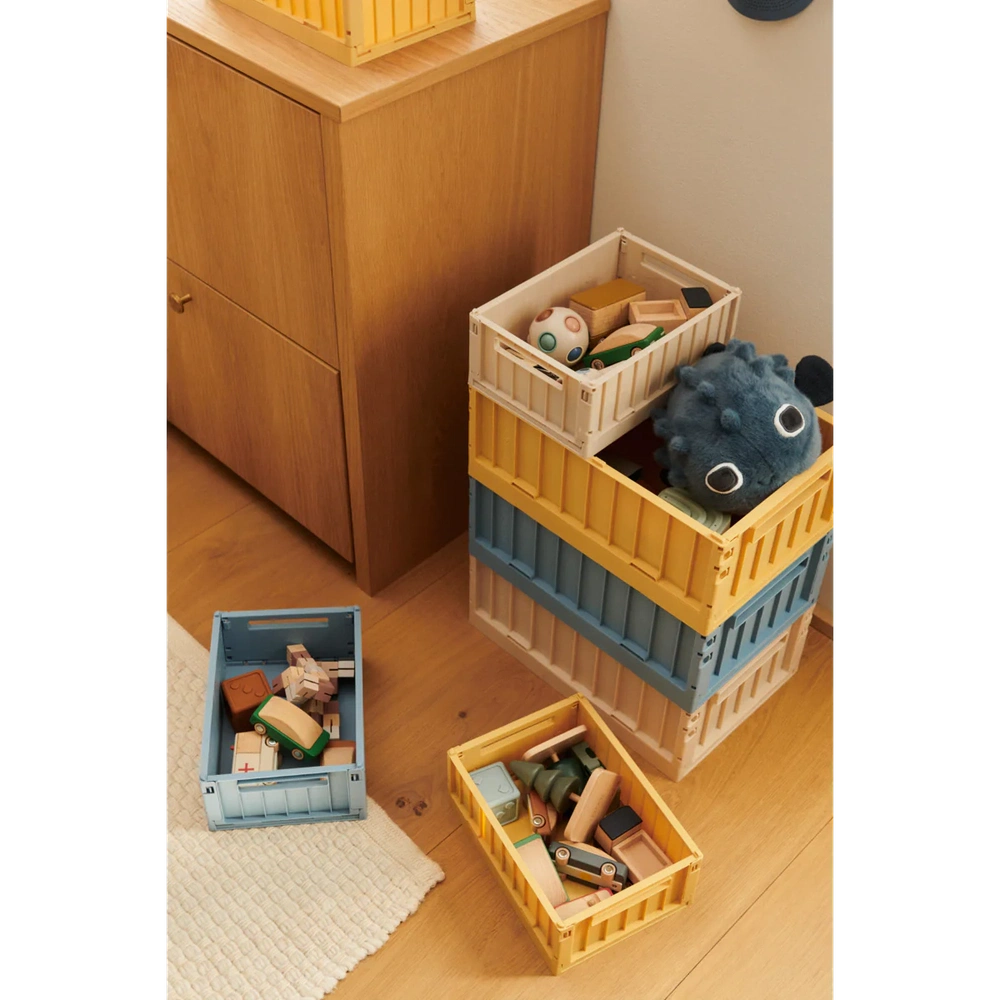 Boîte de rangement Liewood Weston petite, lot de 2 - Jaune citron