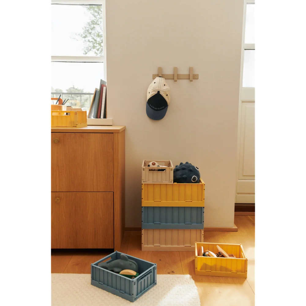 Boîte de rangement Liewood Weston moyenne, lot de 2 - jaune citron