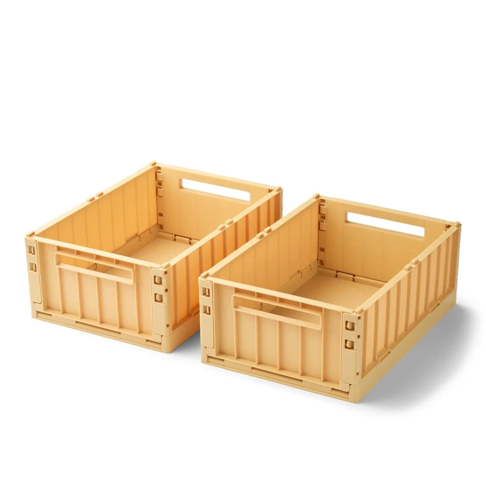 Liewood Weston boîtes de rangement moyennes 2 pièces - jaune citron