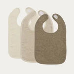 Meyco Baby Bavoir à scratch en tissu éponge - Natural/Soft Sand/Taupe
