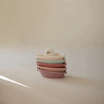 Mushie Bath Boats - Petal