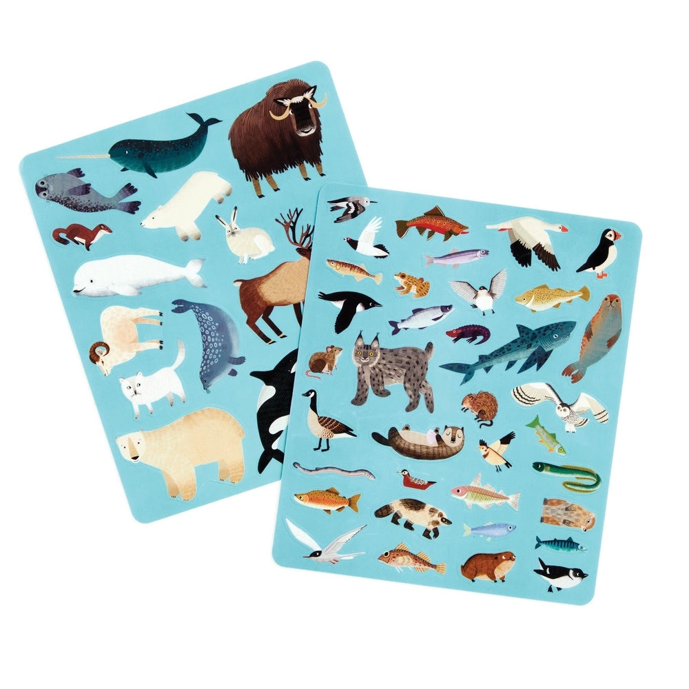 Set d’activités réutilisable avec autocollants Mudpuppy Vie arctique
