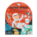 Petit Collage Livre de coloriage avec autocollants - Espace