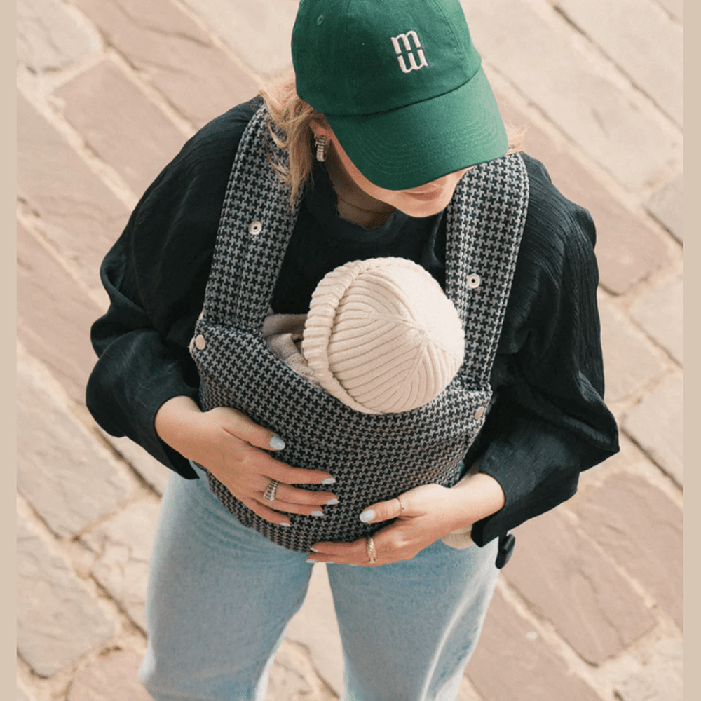 Monkose Draagzak - Heiwa Carrier - Monochrome Houndstooth