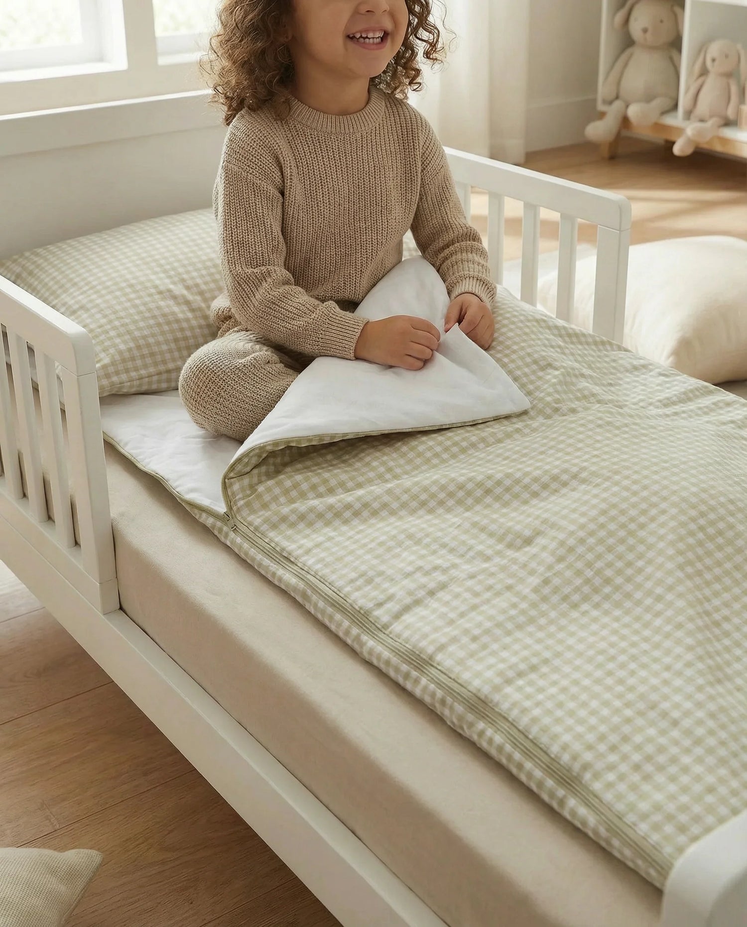 Molis&Co Kinderslaapzak Met Dekbed - Mint Tea 90x190cm