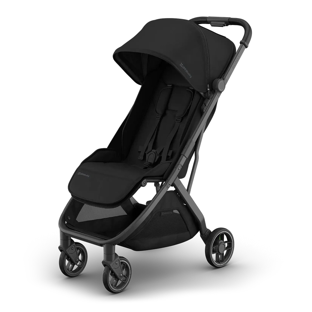 Poussette compacte Uppababy Minu V3 Jake, cadre Charcoal Carbon avec cuir noir