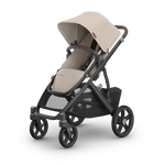 Poussette Uppababy Vista V3 Ada - Sandstone Mélange - châssis carbone avec cuir brun châtaigne Nouveau : disponible en juillet 2026