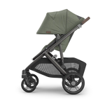 Uppababy Vista V3 Kinderwagen Evelyn - Meadow Green - Graphite Frame Met Kastanje Bruin Leer
