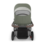 Uppababy Vista V3 Kinderwagen Evelyn - Meadow Green - Graphite Frame Met Kastanje Bruin Leer
