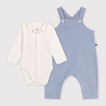 Petit Bateau Tuinbroek Set - Blauw