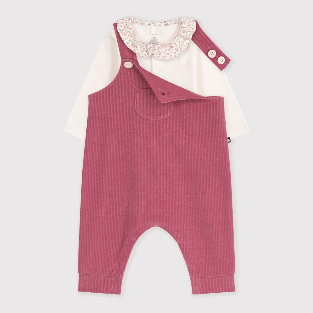 Petit Bateau Tuinbroek Set - Roze
