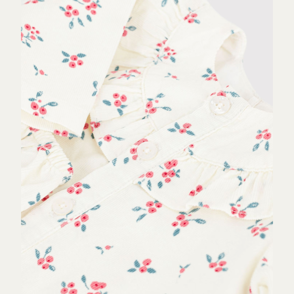 Petit Bateau Robe à manches longues et bloomer - écru