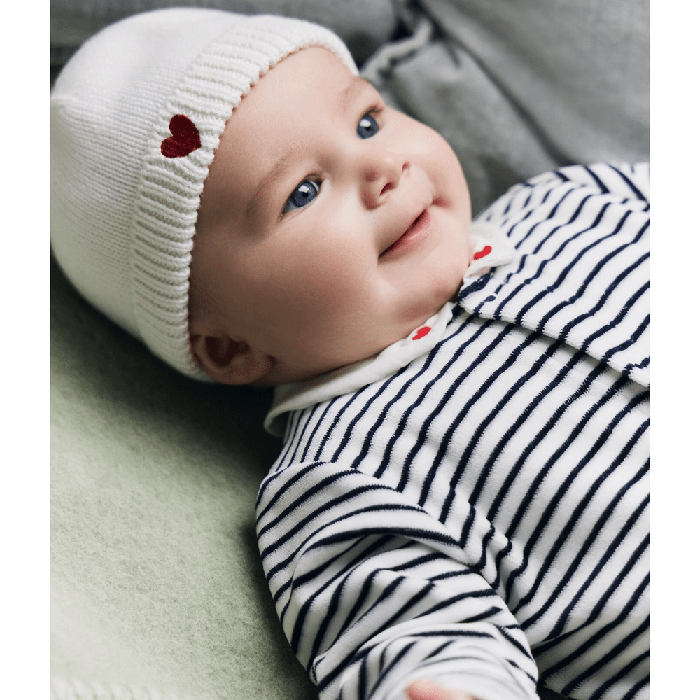 Petit Bateau Geboortemutsje - Wit