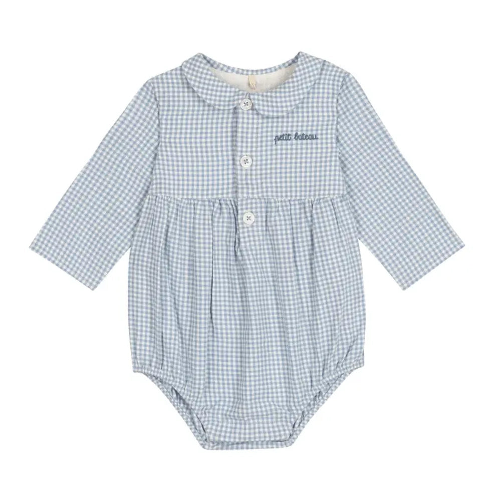 Petit Bateau grenouillère - bleu