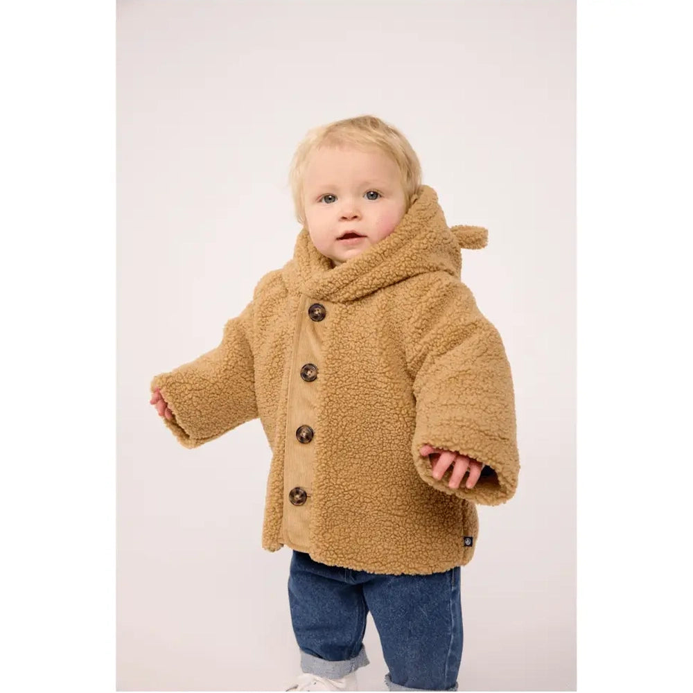 Petit Bateau Sherpa Jas - Beige