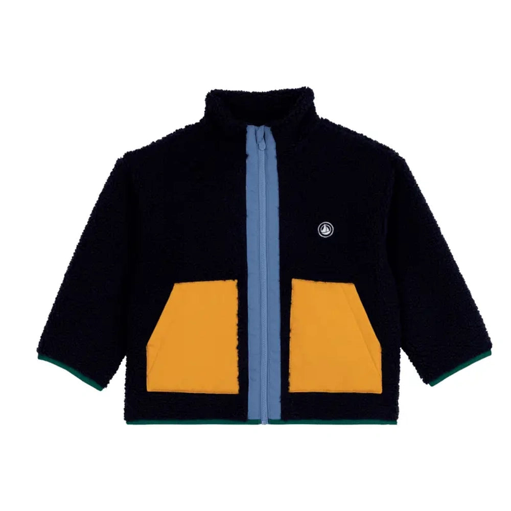 Petit Bateau Sherpa Jas - Blauw