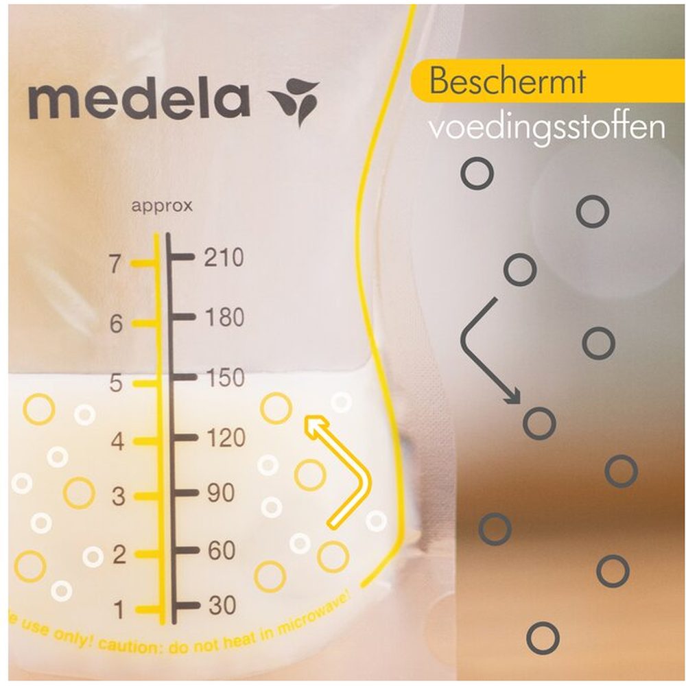 Medela Easy Pour Moedermelkbewaarzakjes Met Schenktuit 210ml - 50 stuks