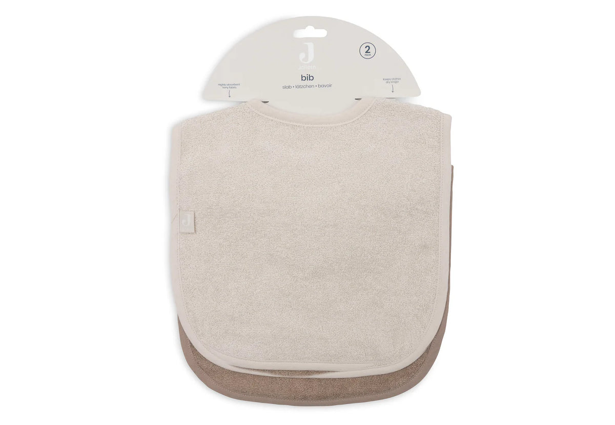 Jollein Slab Badstof 2 Stuks - Sand & Milky Coffee