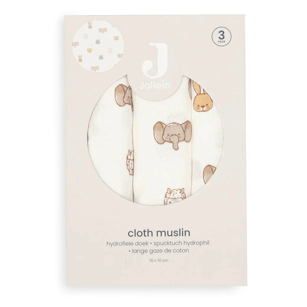 Jollein Hydrofiele Doek Small 70x70cm 3 Stuks - Jollies