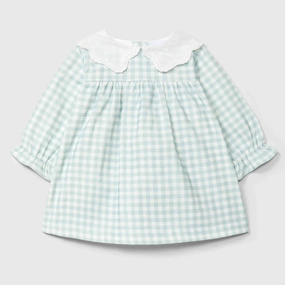 Laranjinha Robe à col brodé - bleu