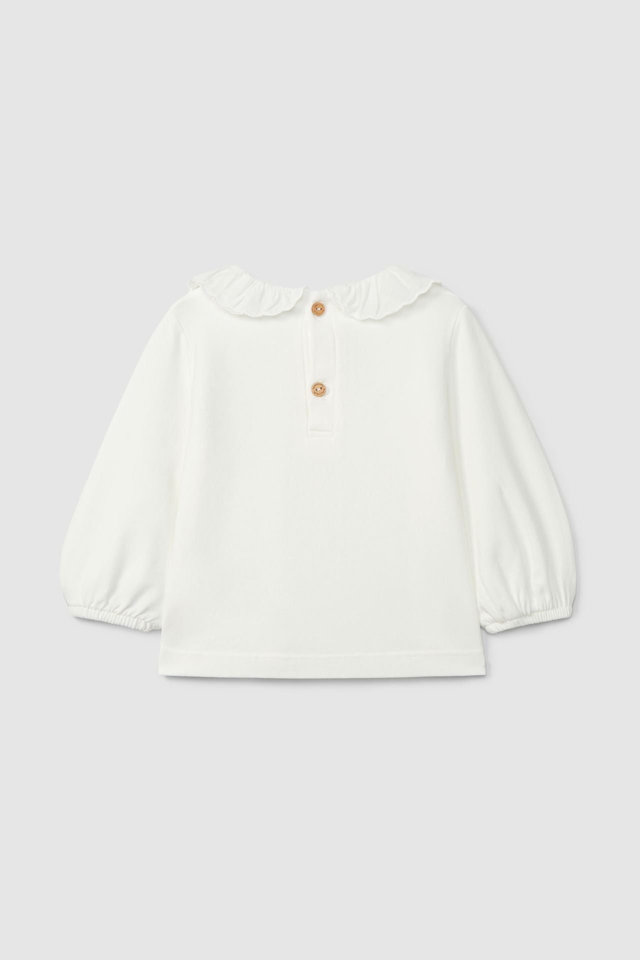 Laranjinha Longsleeve Met Ruches Kraag - Gebroken Wit