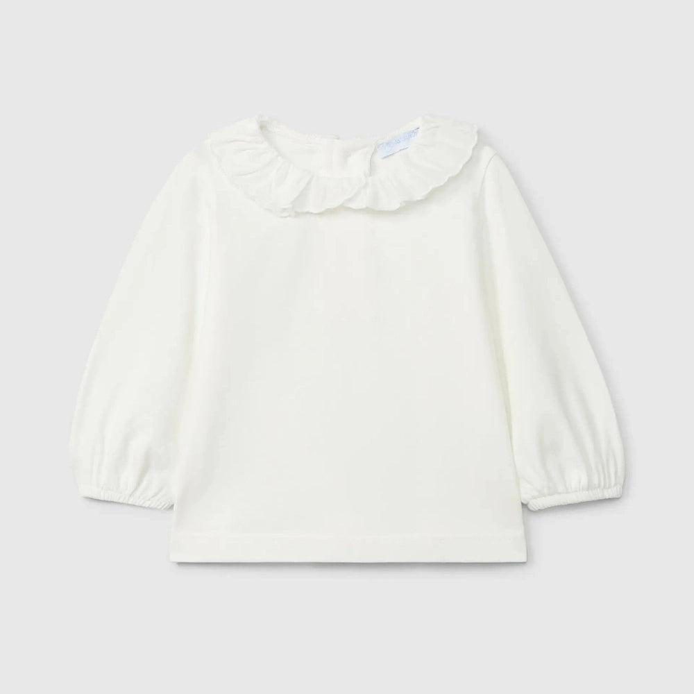 Laranjinha Longsleeve Met Ruches Kraag - Gebroken Wit