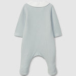 Laranjinha Babygrow Met Geborduurde Kraag - Grijsblauw