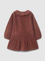 Laranjinha Ribfluwelen Jurk - Bordeaux