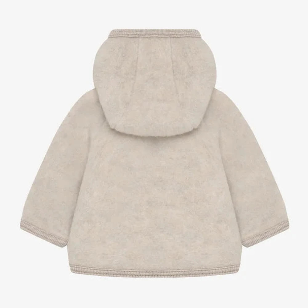 Huttelihut Babyjasje in Merinowol - Beige