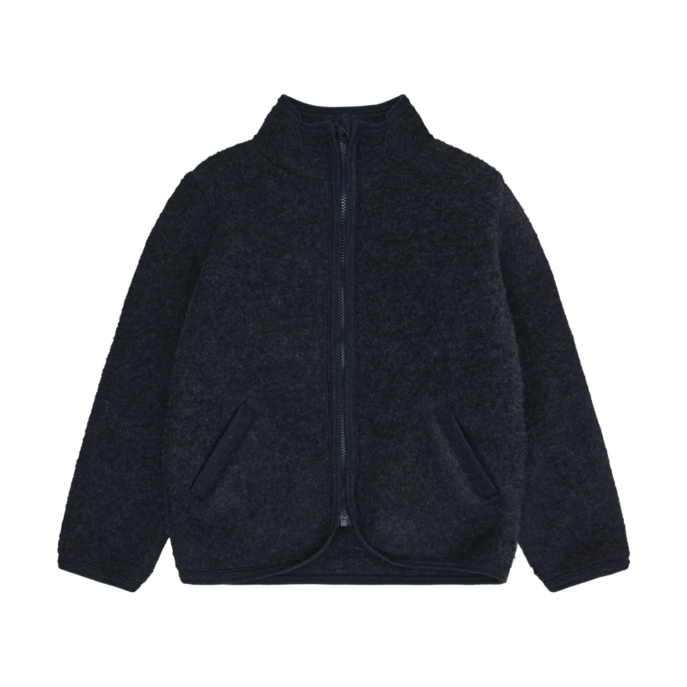 HUTTEliHUT Veste en polaire en laine - Navy Mélange