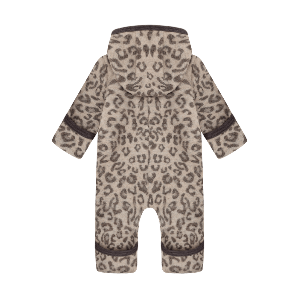 HUTTEliHUT Combinaison d’hiver en polaire de laine jacquard - Camel chiné