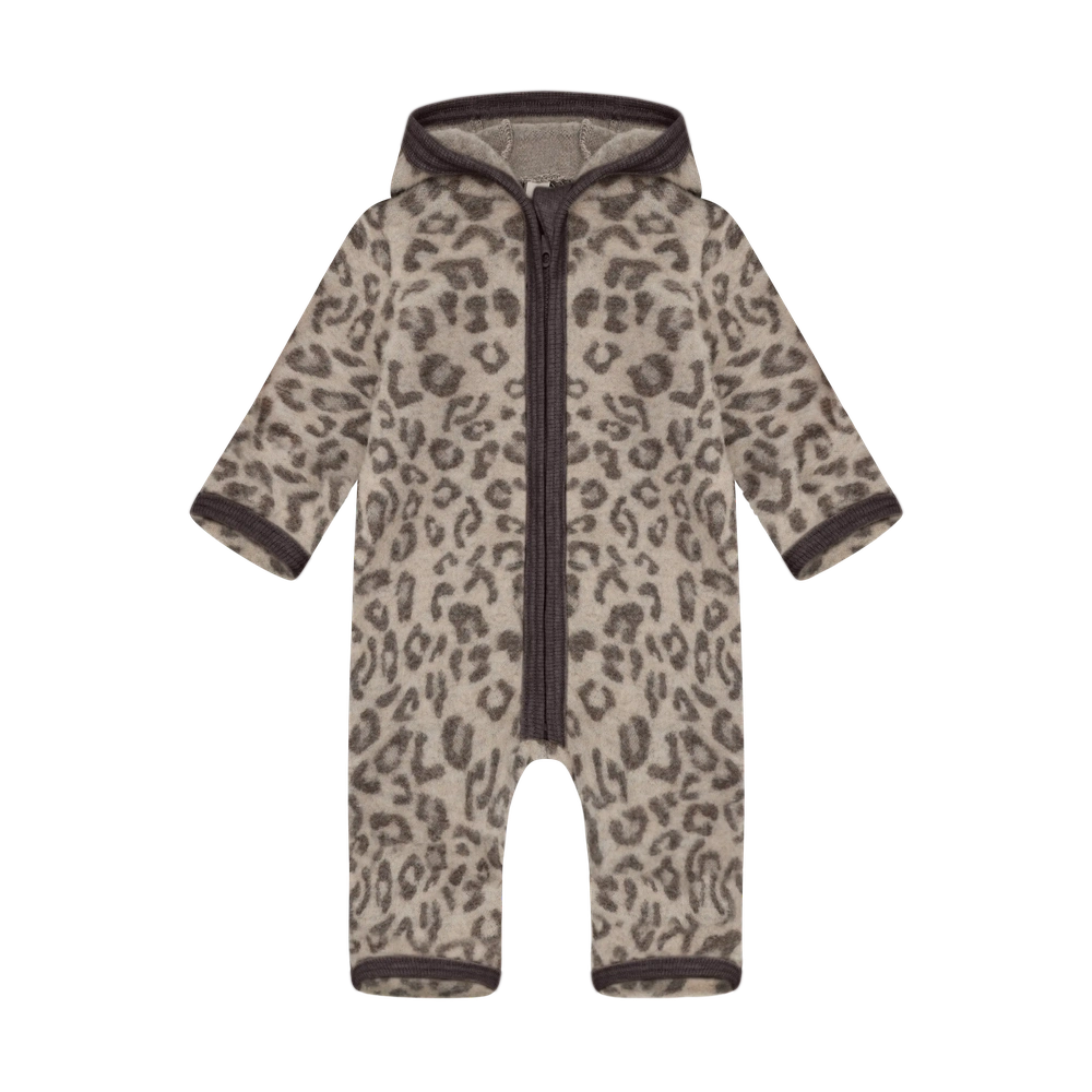 HUTTEliHUT Combinaison d’hiver en polaire de laine jacquard - camel chiné