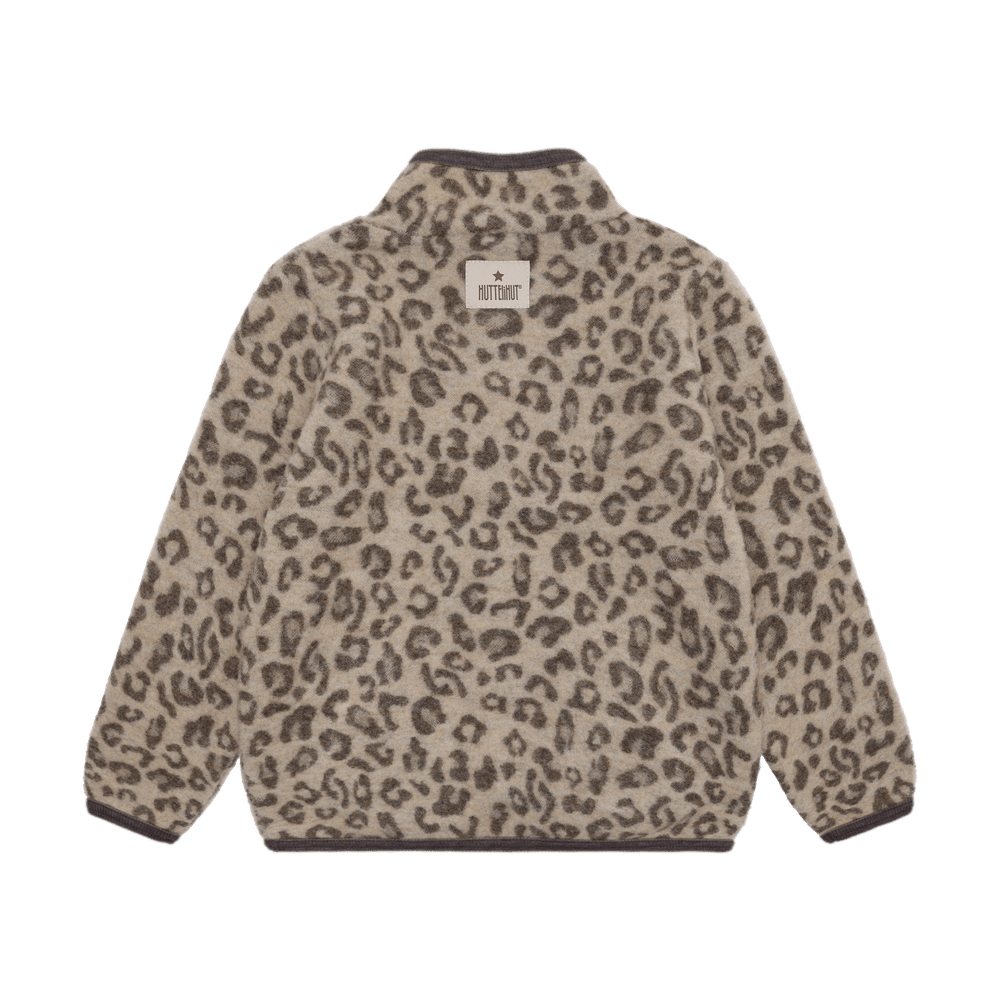 HUTTEliHUT Veste en polaire de laine Jacquard - Camel Melange