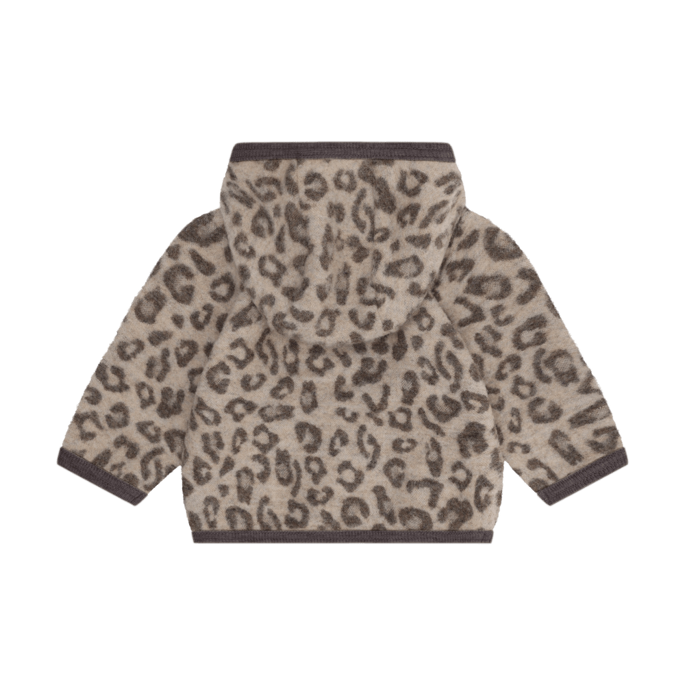 HUTTEliHUT Veste en polaire jacquard en laine - Camel chiné
