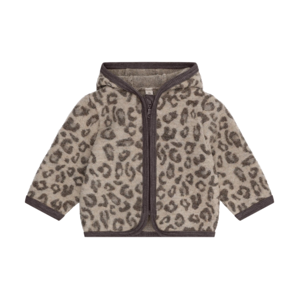 HUTTEliHUT Veste en polaire laine Jacquard - Camel chiné