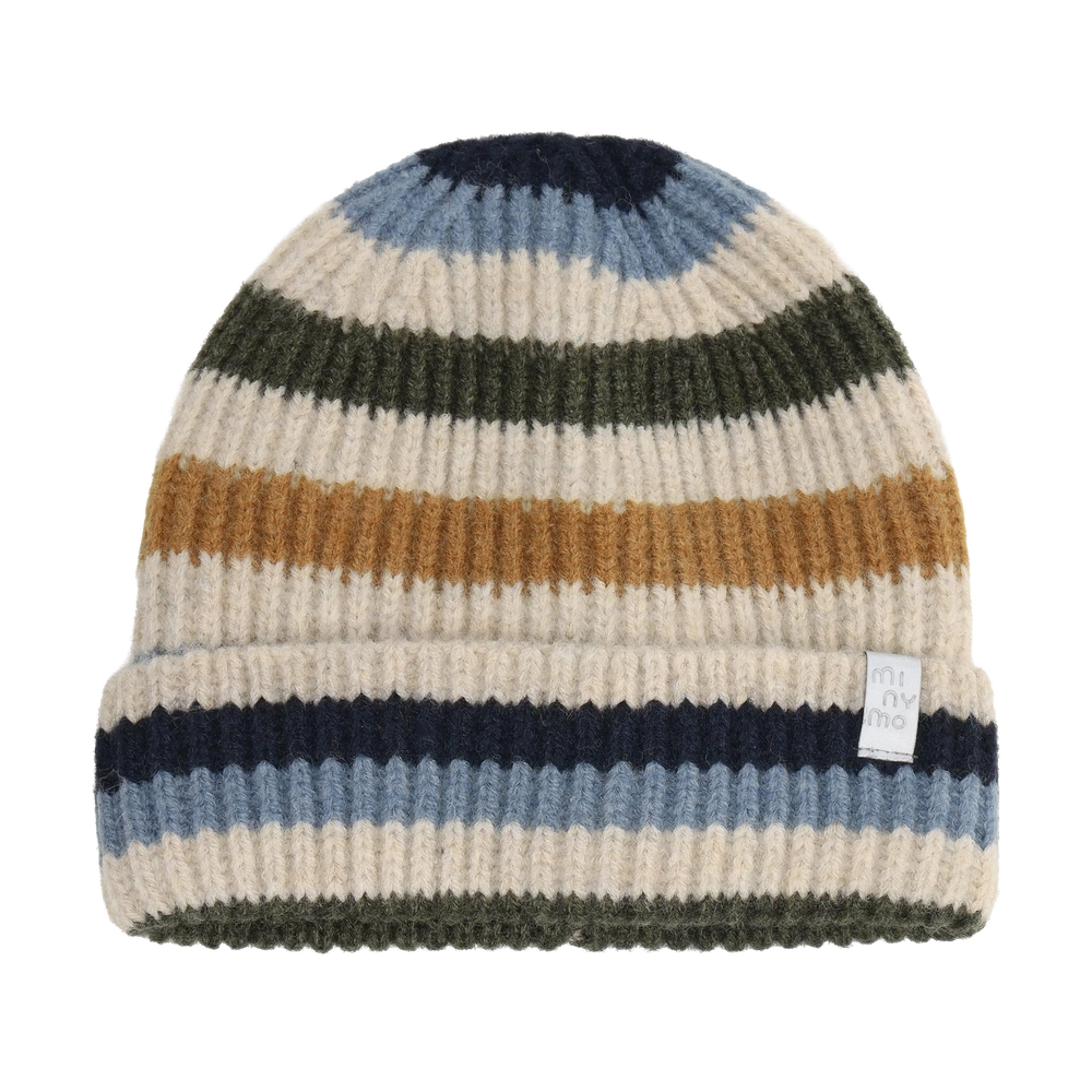 Minymo Bonnet en maille rayé - Beetle