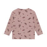 Minymo Rib T-Shirt Lange Mouwen Met Print - Fawn