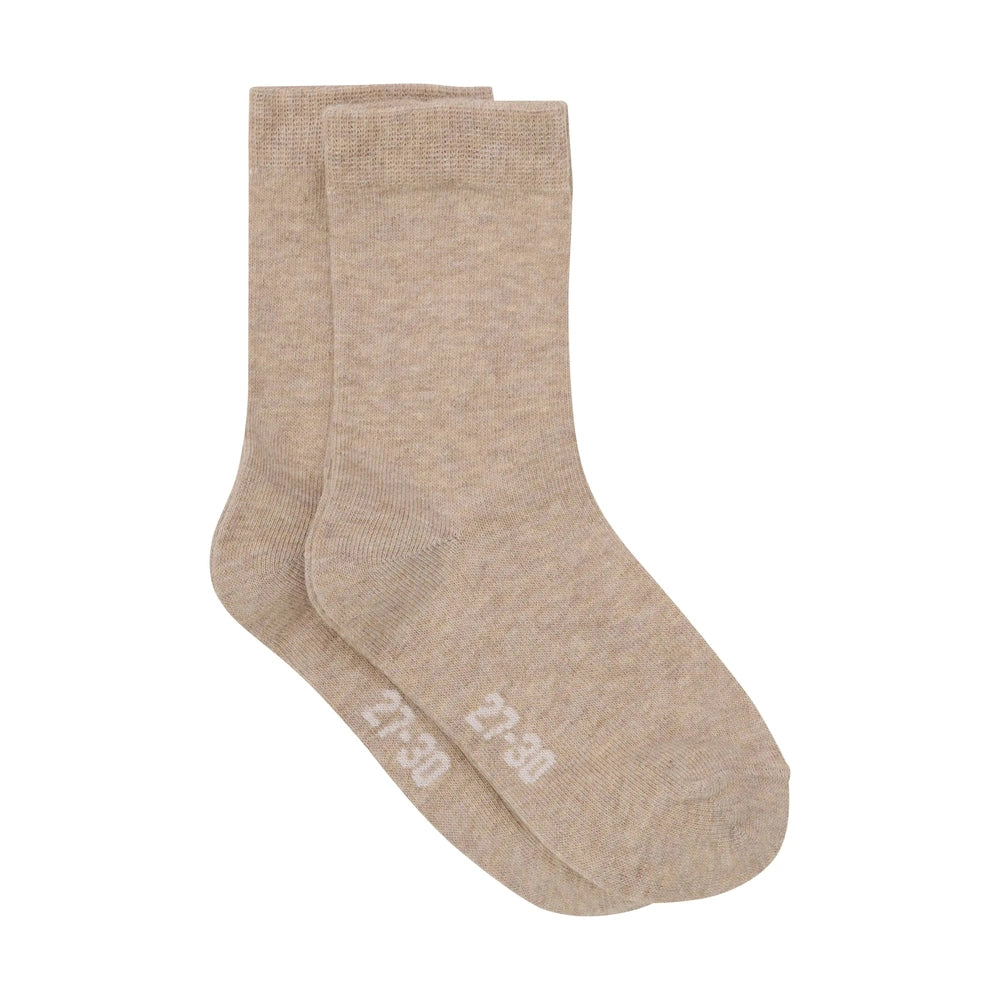 Minymo Chaussettes basses lot de 2 - Mélange vison argenté