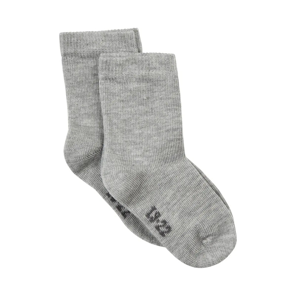Minymo Lot de 2 chaussettes basses - gris clair chiné