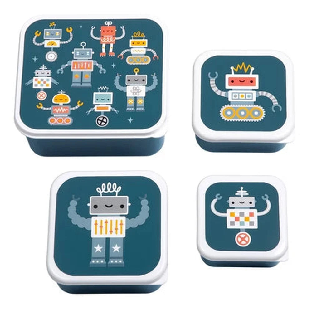 Little Lovely Lunch- et snackbox set - Robots