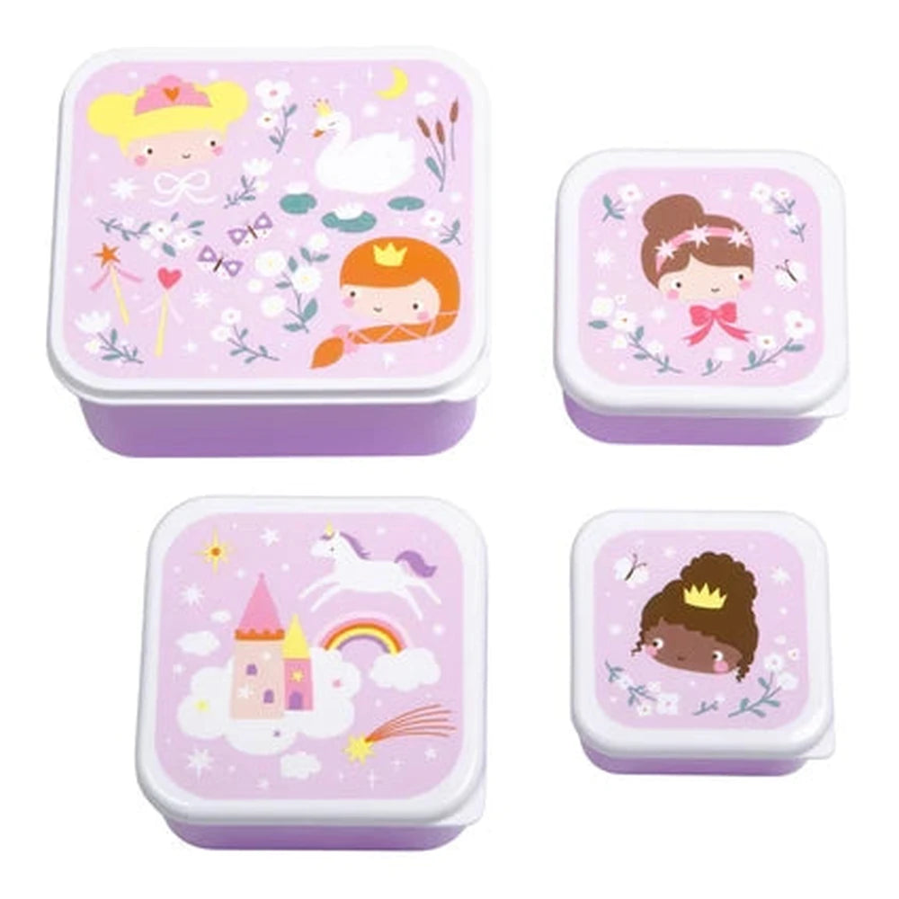 Set de boîtes à lunch et à snack Little Lovely - Princesses