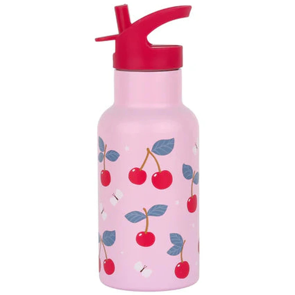 Little Lovely XL Bouteille en acier inoxydable 350ml - Cerises