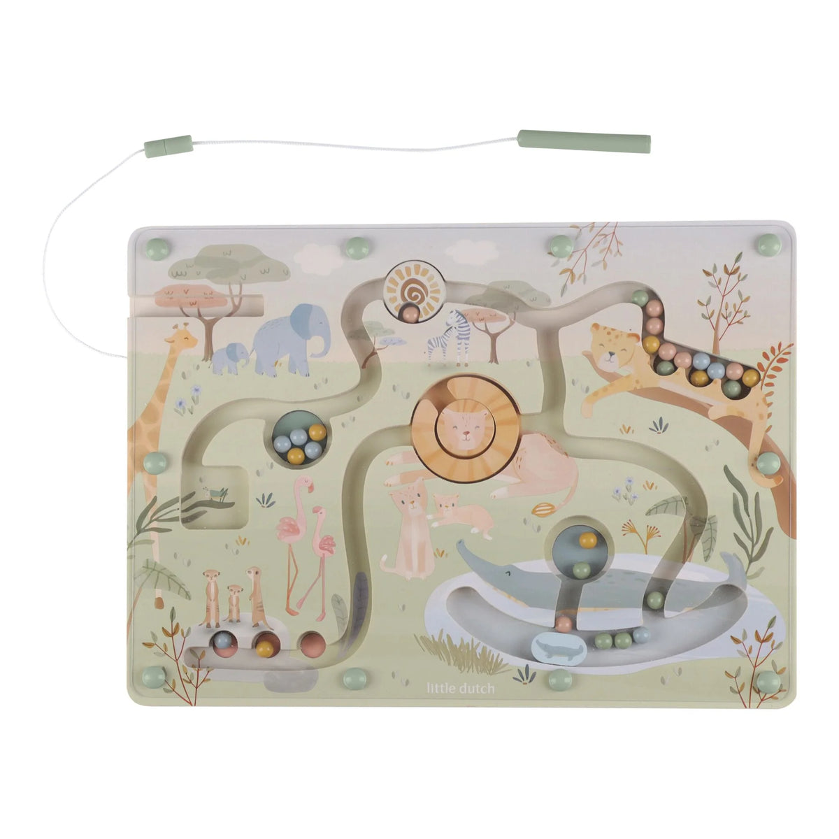Little Dutch Safari Friends Magnetisch Doolhof - Groen
