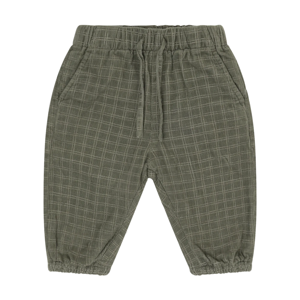 Minymo Pantalon en velours côtelé avec imprimé et doublure - Beetle