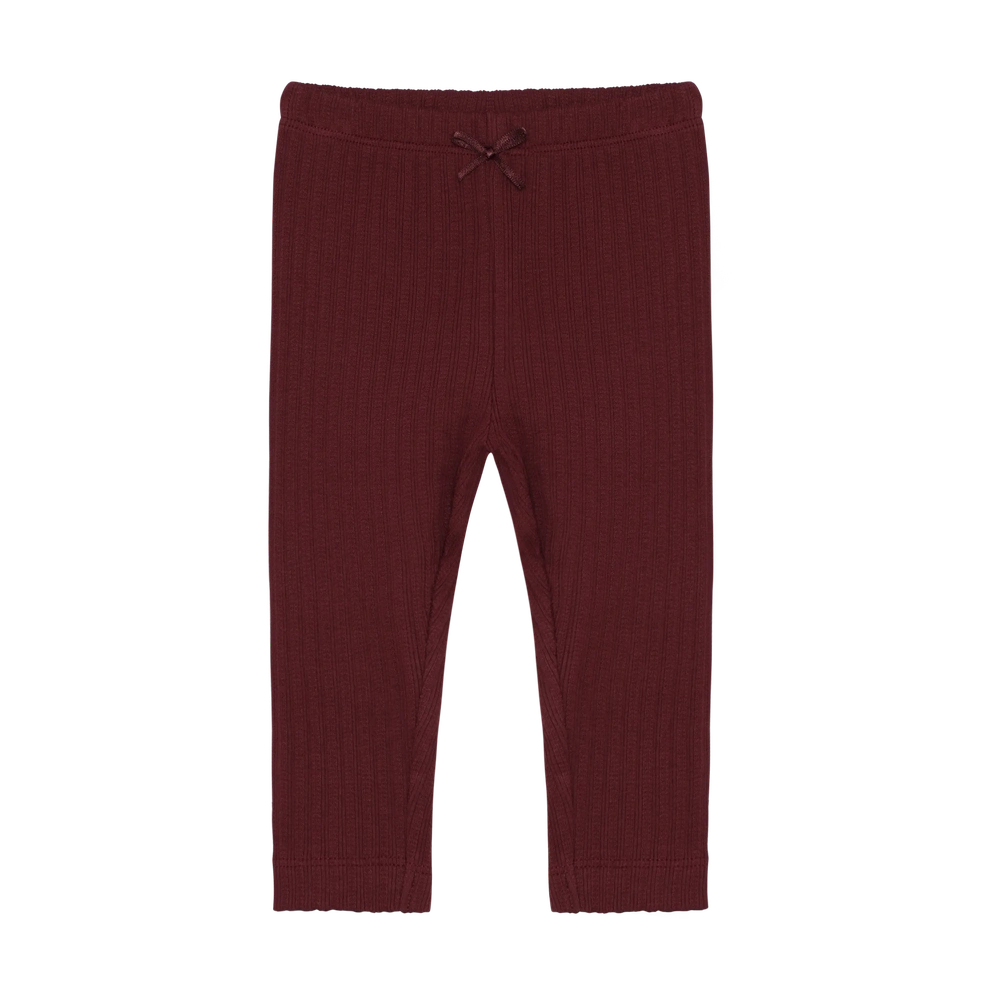 En Fant Pointelle Legging - Burgundy