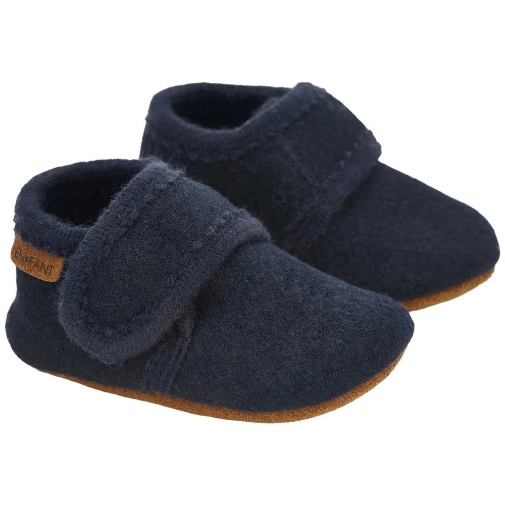 En Fant Baby Wollen Slofjes - Navy