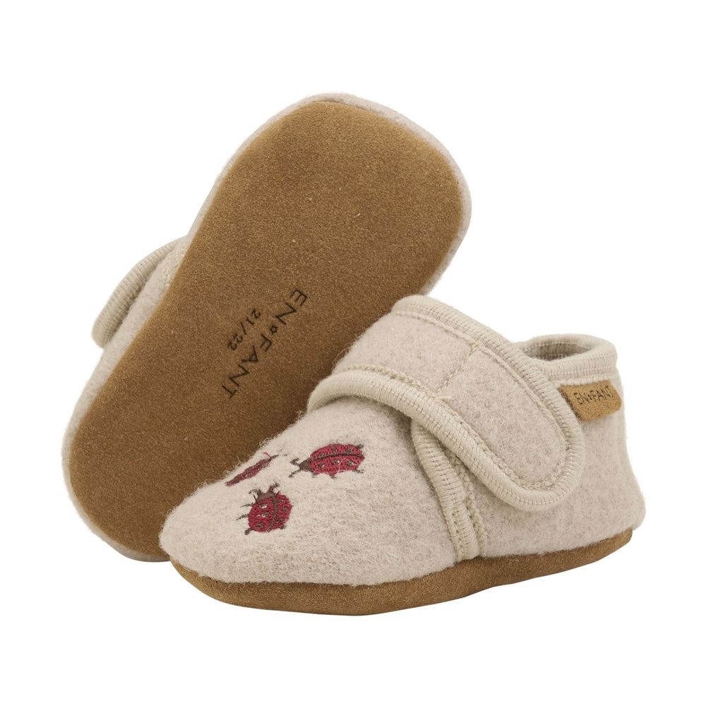 Chaussons en laine En Fant avec broderie - Moonlight