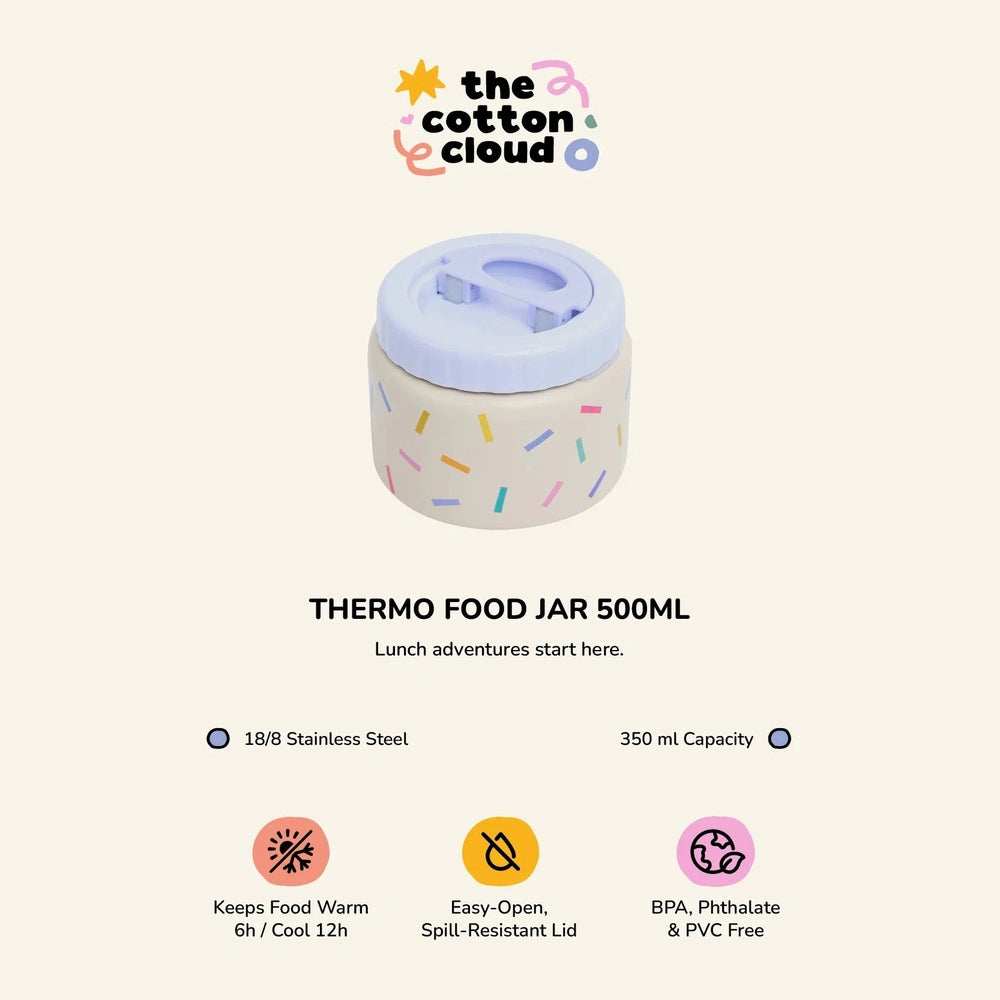 The Cotton Cloud Thermo Food Jar 350ml - Croc Rock